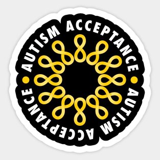 Autism Acceptance Flower Sticker